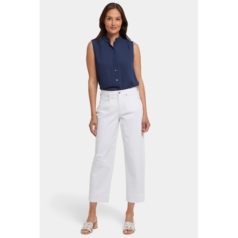 Balloon Ankle Jeans In Petite – Optic White