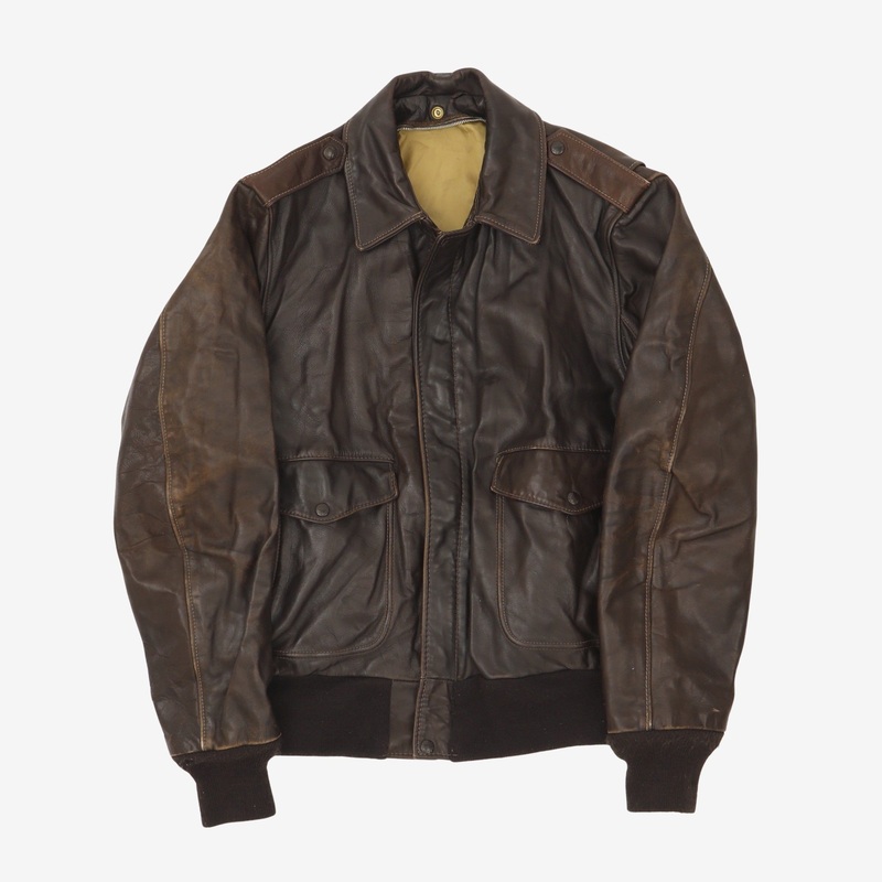0180 Leather Flight Jacket (USA) Dark Brown