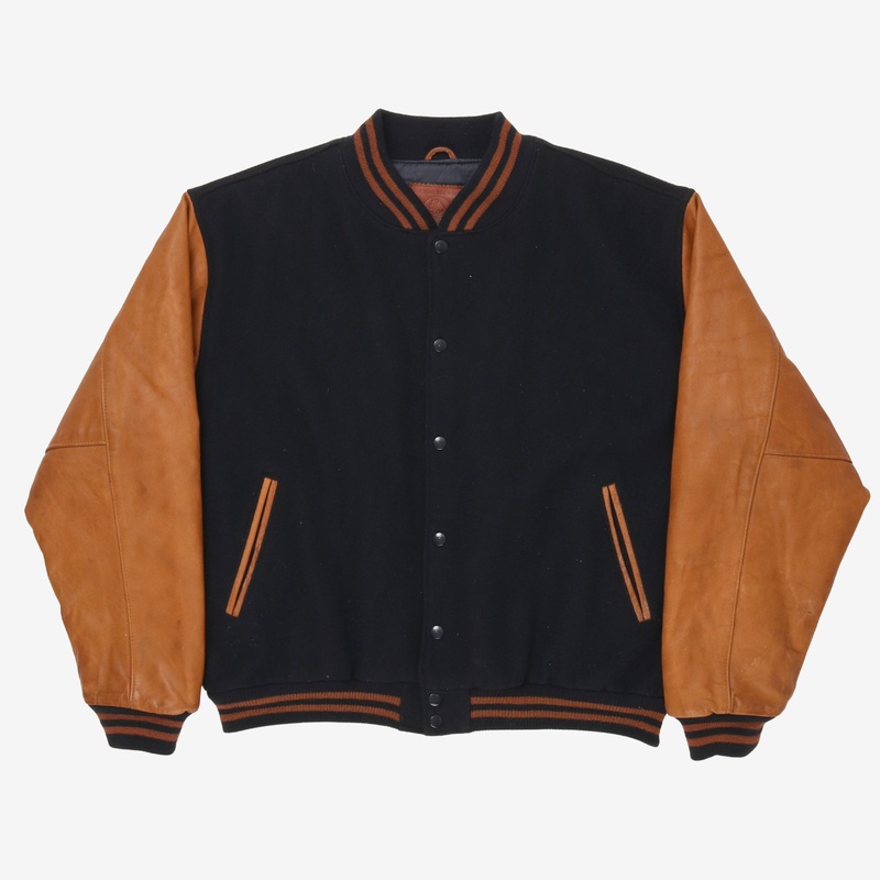 Wool Varsity Jacket Navy