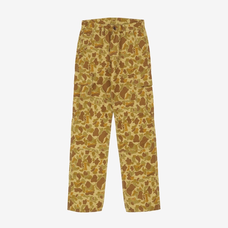 10oz Sateen Camo Cargo Pants Brown
