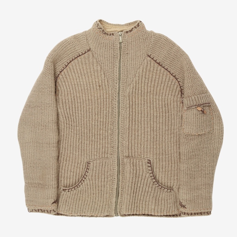 Wool Knit Jacket Oat