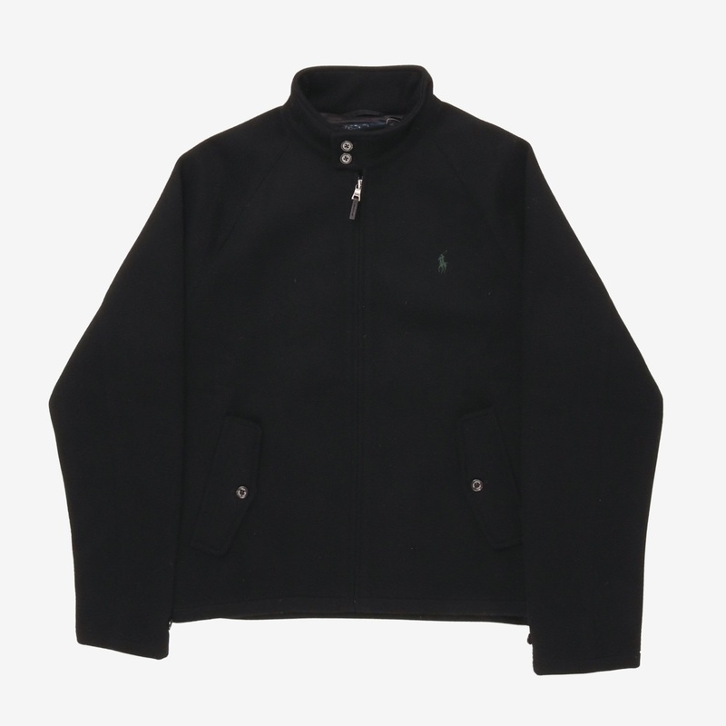 Wool Harrington Jacket Black