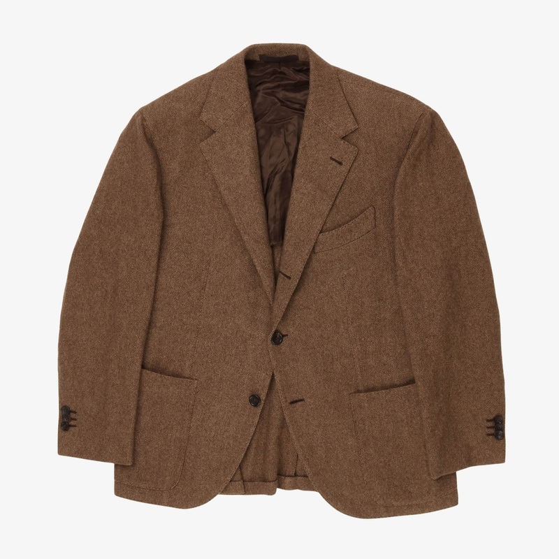 Wool Tailored Jacket Brown