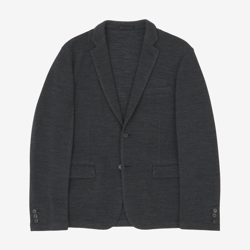 Woven Jersey Blazer Charcoal