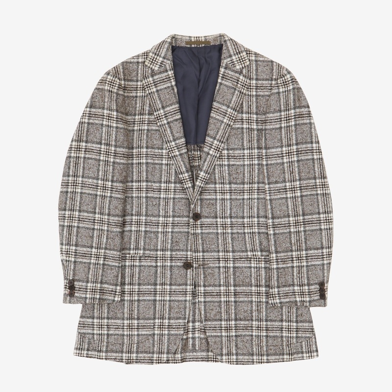 Alpaca Check Havana Jacket Light Brown