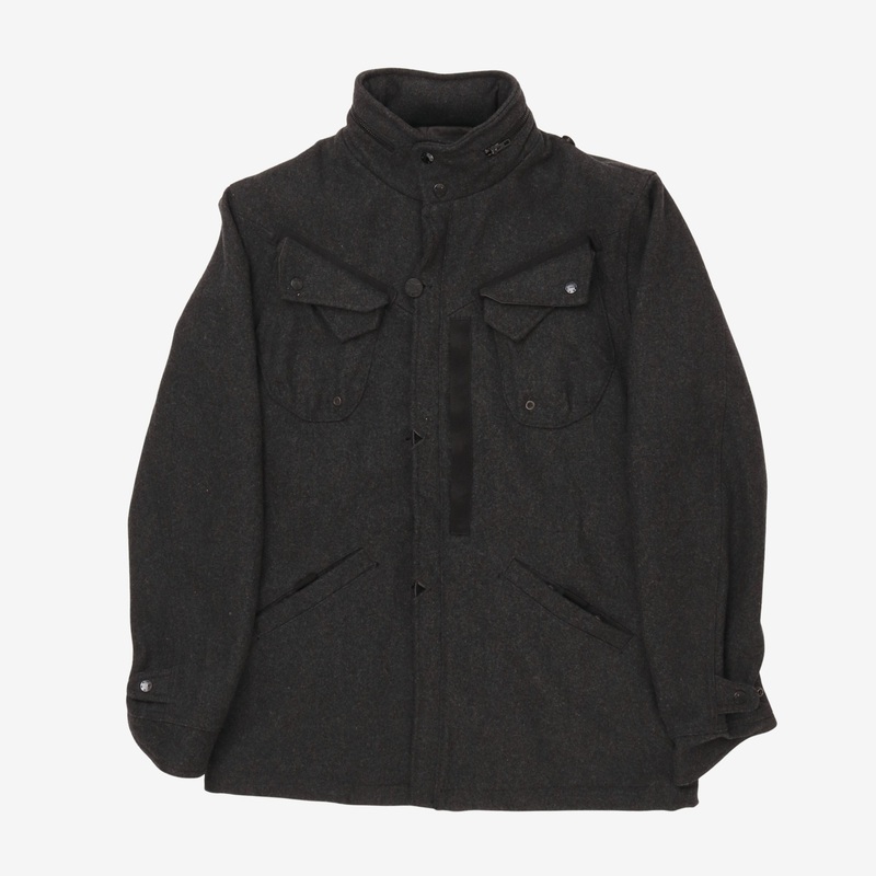 Wool Utility Jacket Grey