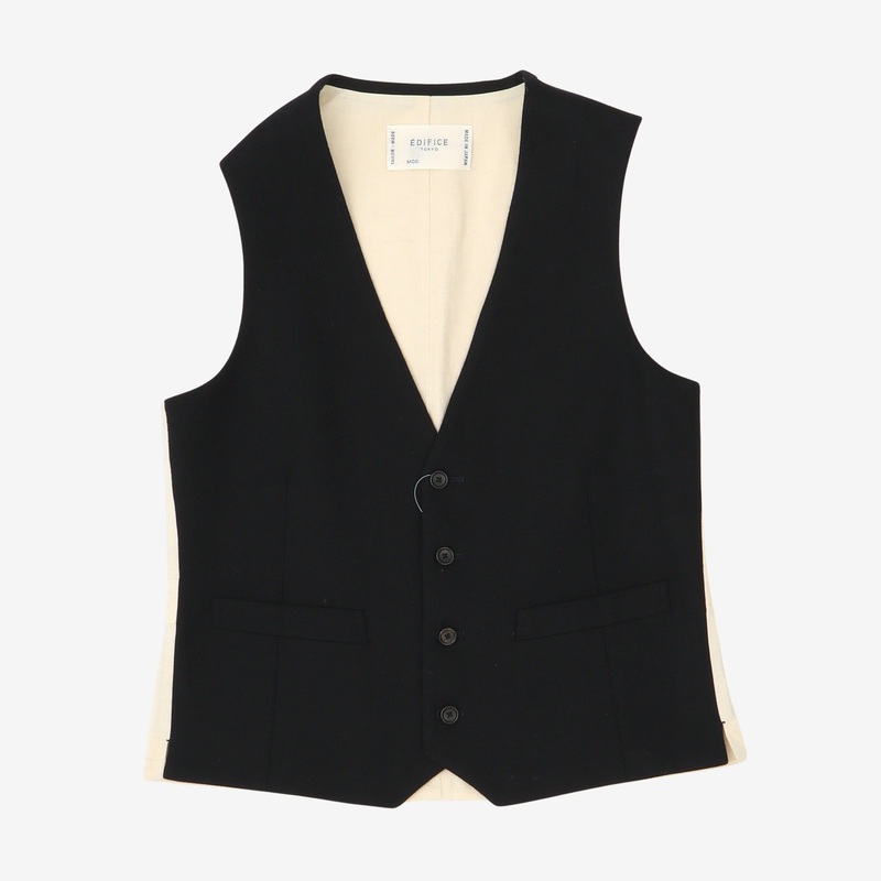 Wool Waistcoat Navy