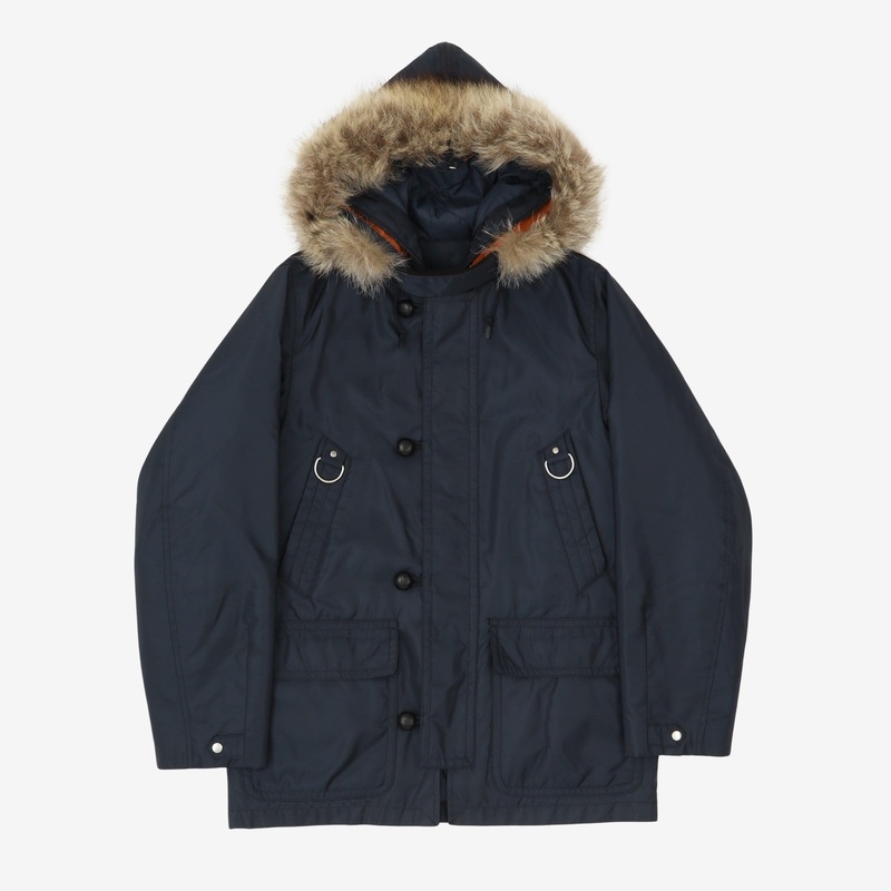 Barnstormer Fur Hood Cotton Navy