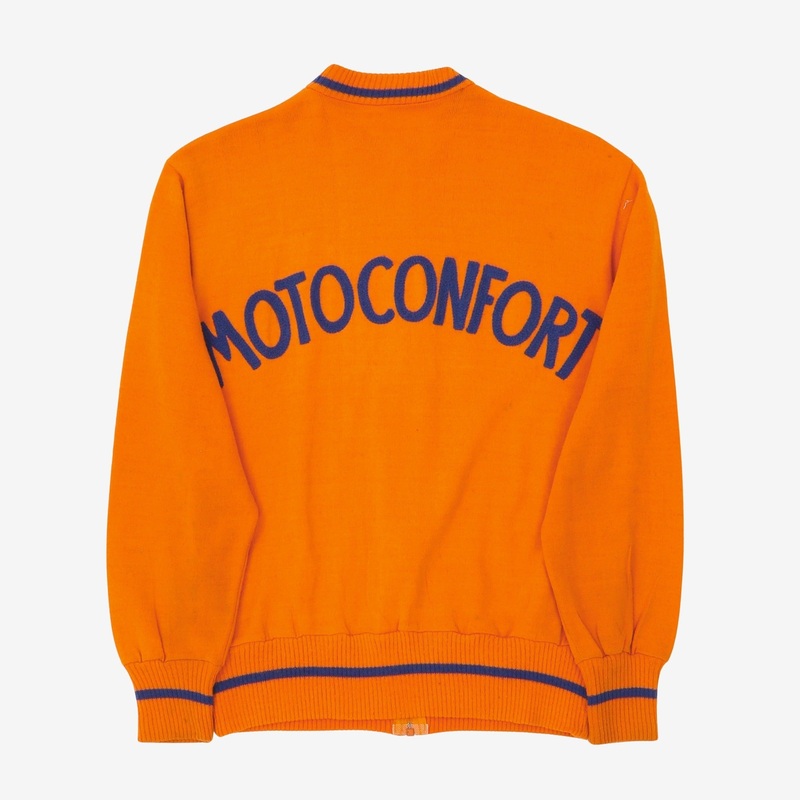 1950s French Motocomfort zip sweater Orange