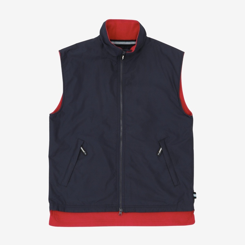 Zip Up Fleece Vest Navy