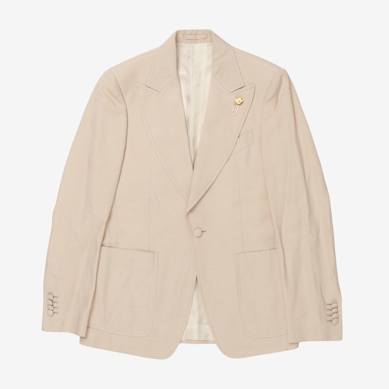 Attitude Silk Blend Full Suit Beige