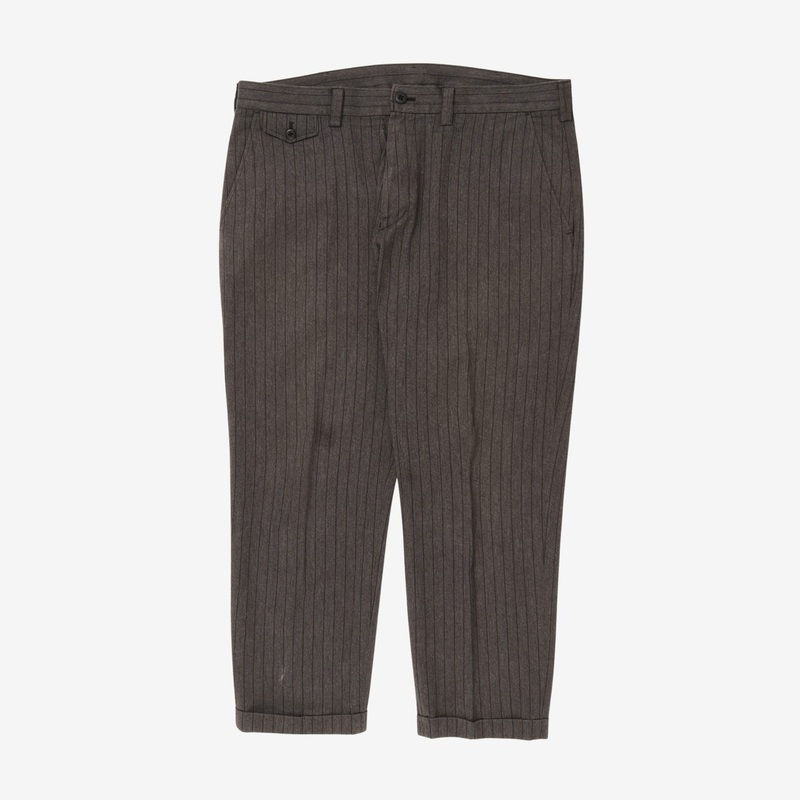 1335 Covert Stripe Tapered Trousers (38W x 27L) Grey