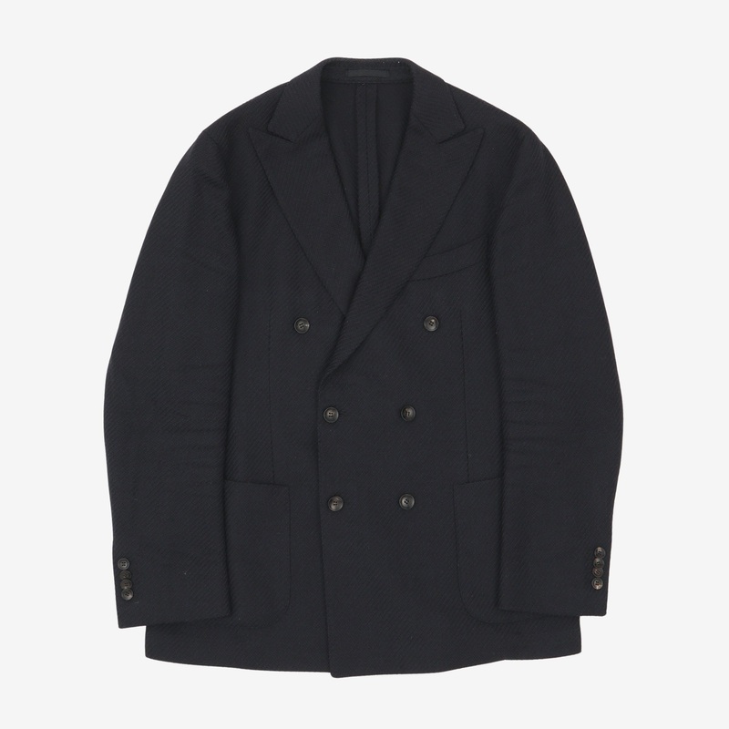 Wool Havana Patch DB Blazer Navy