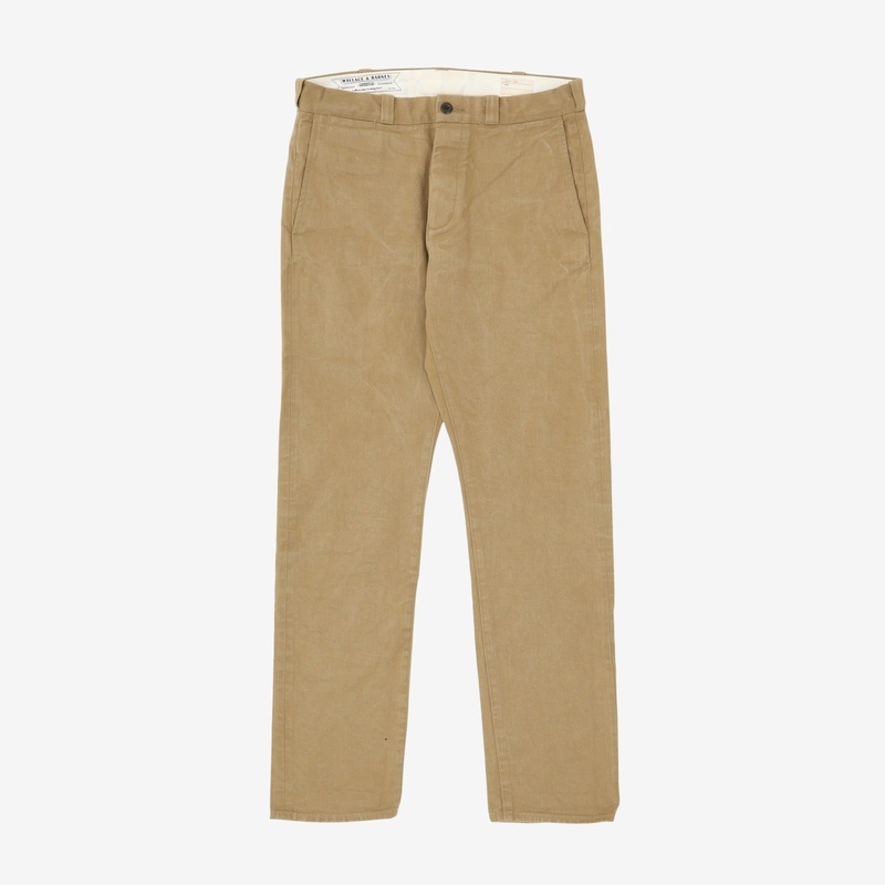 11.5oz Selvedge Slim Chino (33W X 32.5L) Beige