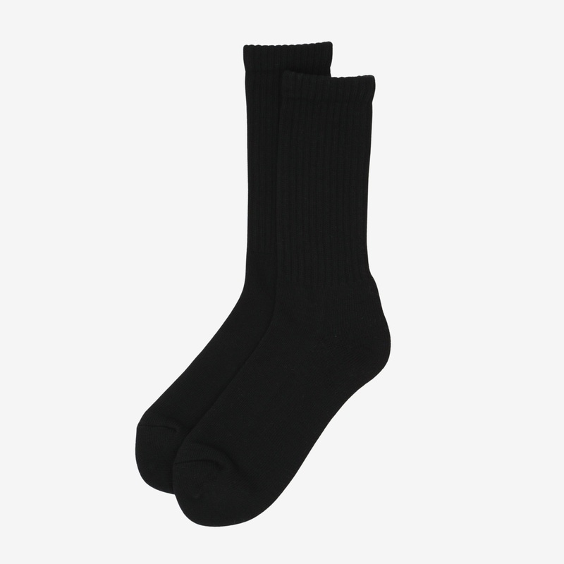 USA Cotton Crew Sock – All Black