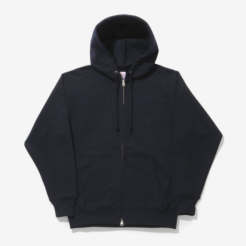 12.7oz Zip-Up Cotton Hoodie (Navy)