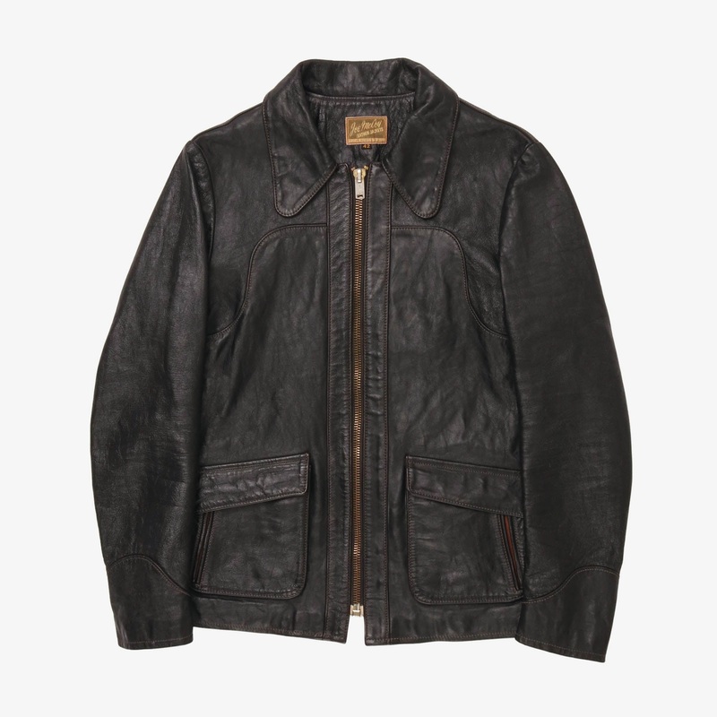 1970s Deadwood Leather Jacket Black