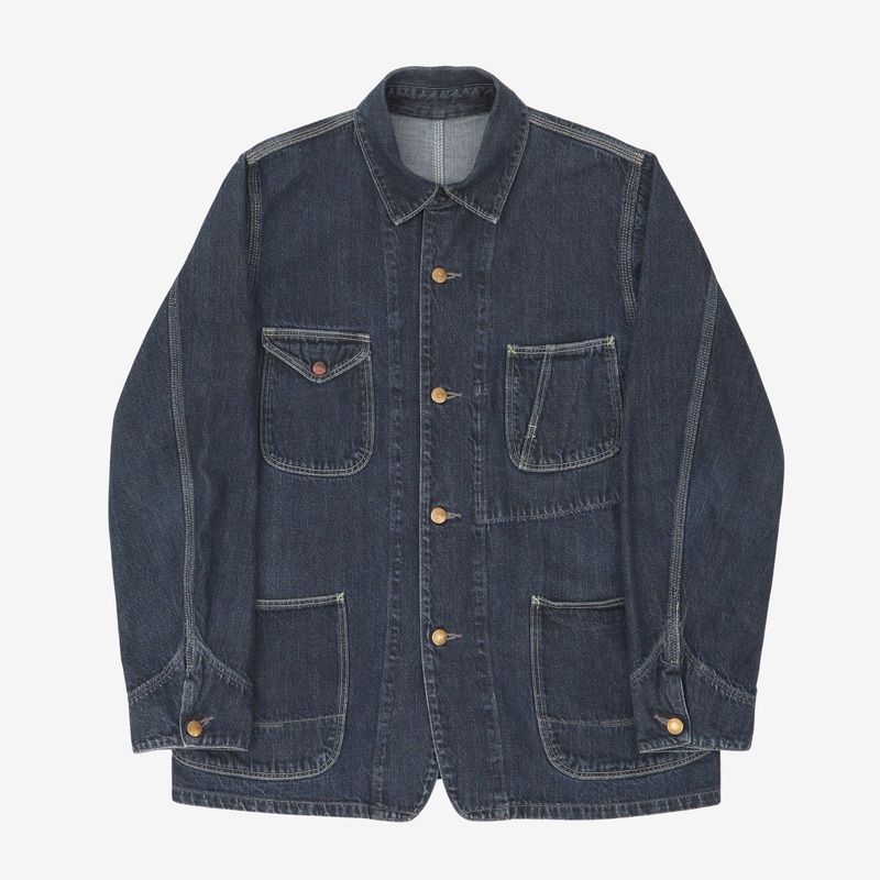 10.5oz Denim Coverall Jacket Blue