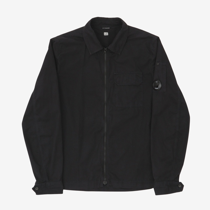 Zip Up Overshirt Navy