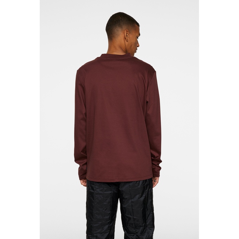 Ace Mock Neck LS T-Shirt / Bitter Chocolate Bitter Chocolate