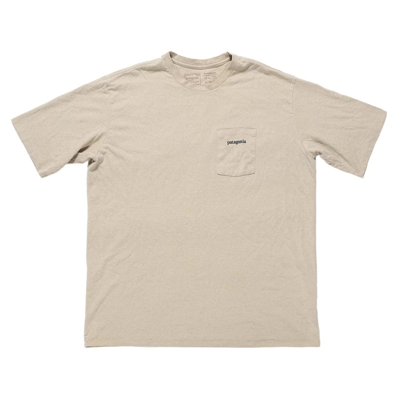 Patagonia Line Logo Ridge Pocket T-Shirt Tan