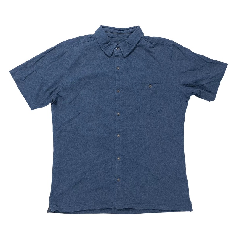 KUHL Wildfibre Short Sleeve Button Down Shirt – Men’s Blue