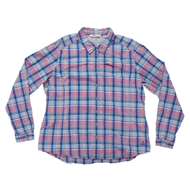 Orvis Button Down Long Sleeve Shirt – Men’s Pink/Blue