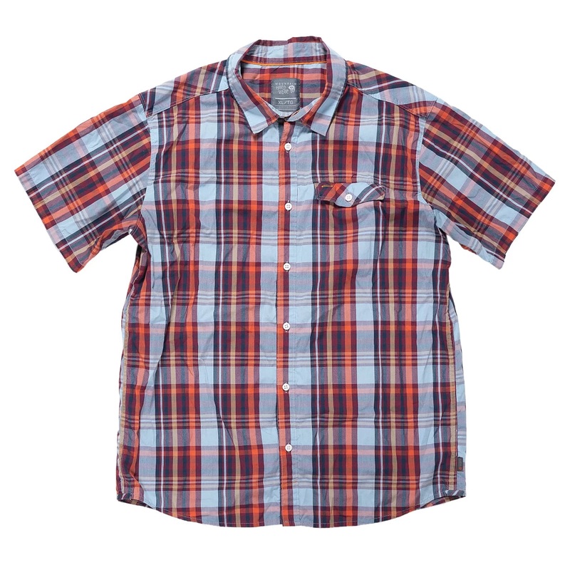 Mountain Hardwear Farthing Short Sleeve Shirt – Men’s Red/Blue