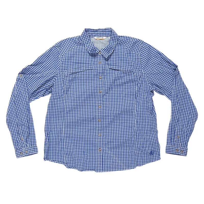 Orvis Button Down Long Sleeve Shirt – Men’s Blue/White