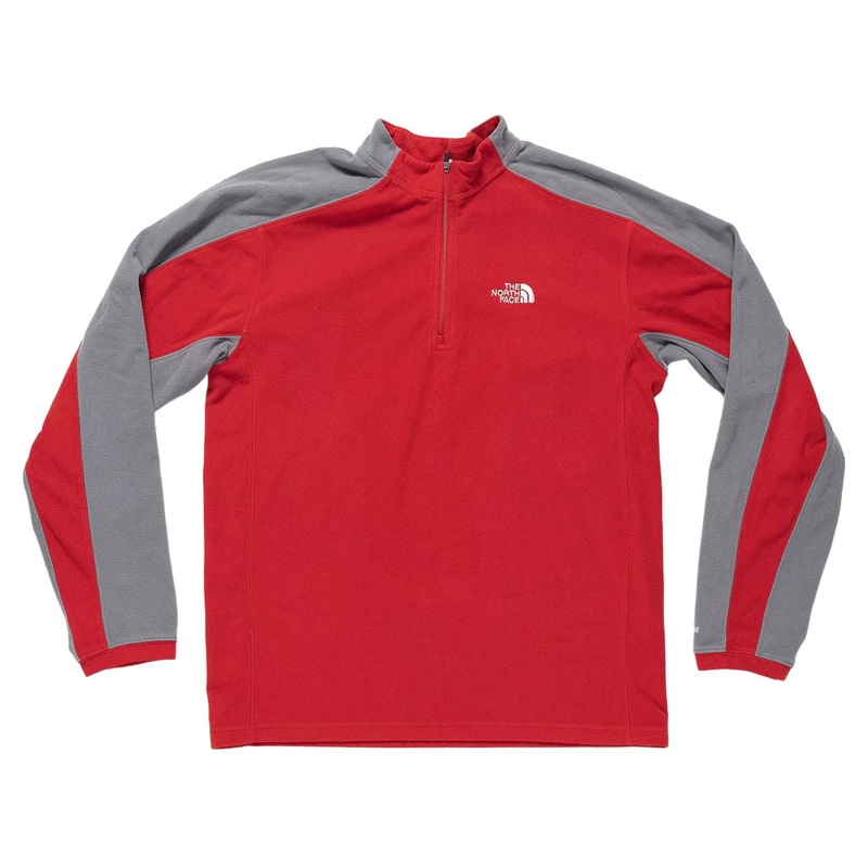 The North Face 1/4 Zip Fleece – Men’s Red/Gray