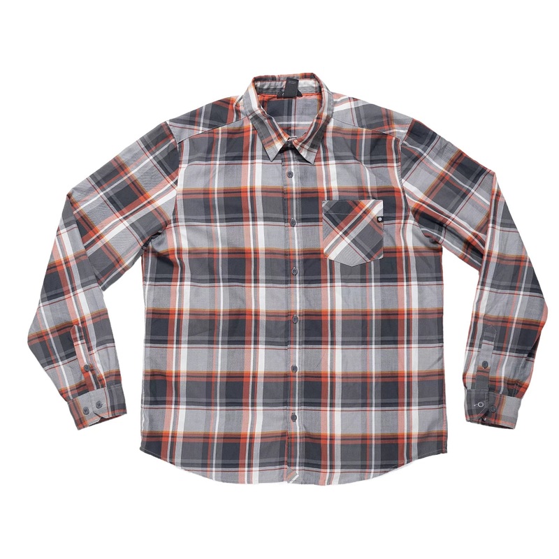 Marmot Long Sleeve Button Down – Men’s Grey/Red