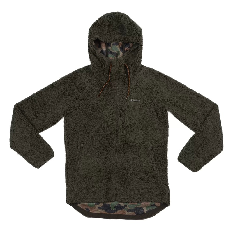 Columbia Full Zip Fleece Hoodie – Men’s Olive