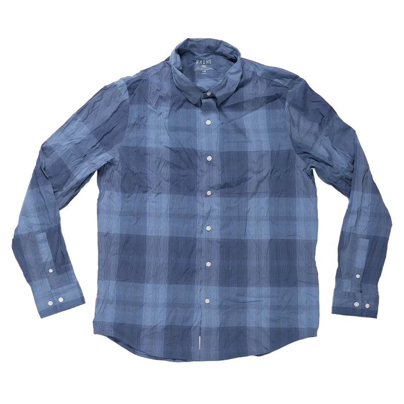 Rhone Button-Down Long Sleeve Shirt Blue