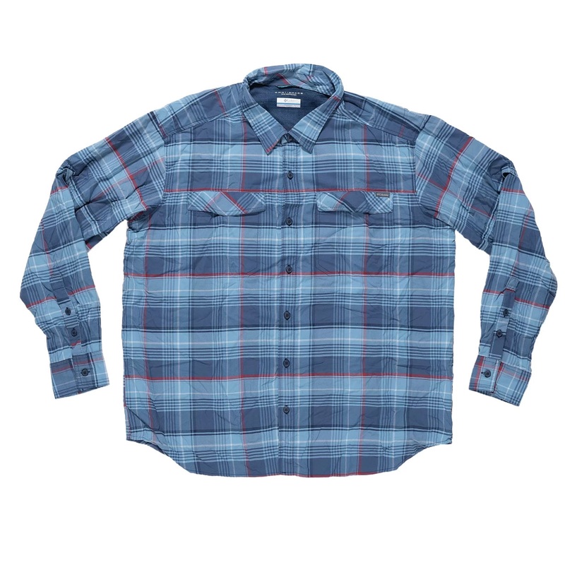 Columbia Omni-Shade Long Sleeve Button Down Shirt – Men’s Blue