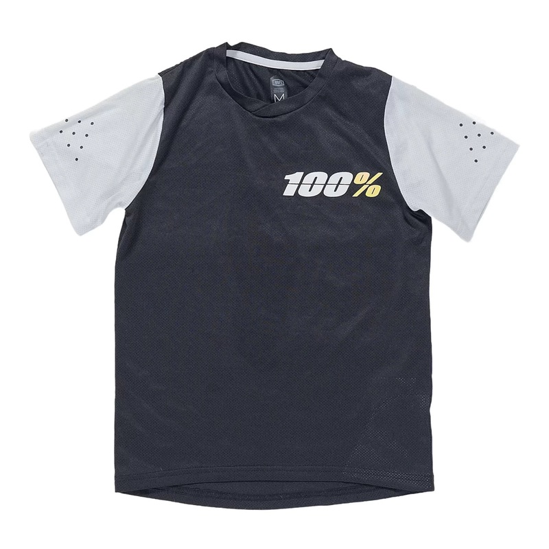100 Percent Short Sleeve Bike Jersey – Boys’ Black/White