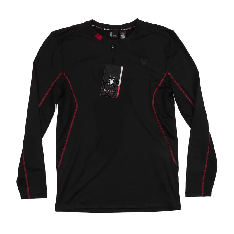 Spyder ProWeb Fleece-Lined Crewneck Pullover – Men’s Black