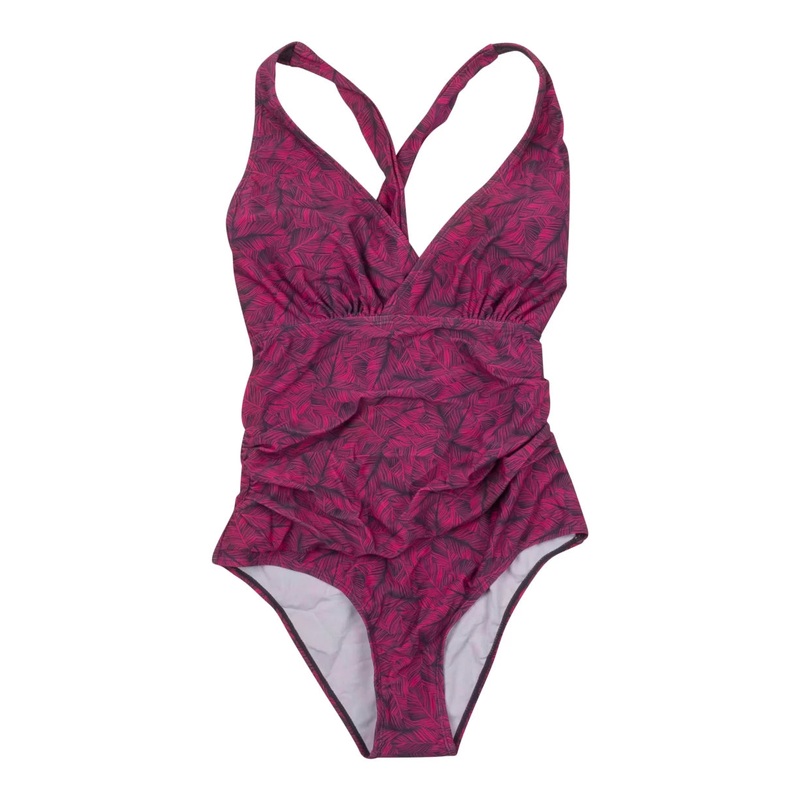 Eddie Bauer Ruched Shaping One Piece Swimsuit – Women’s Purple