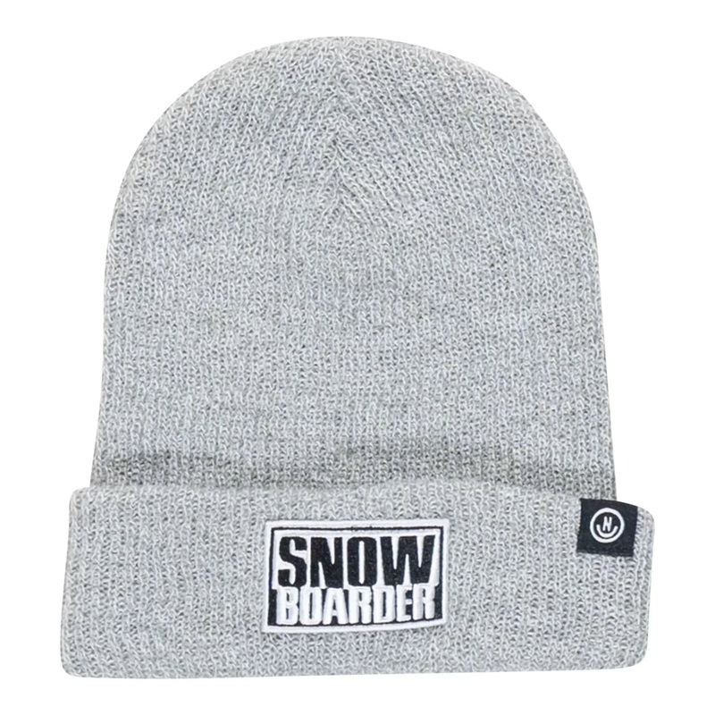 Neff Neff Snow Boarder Logo Patch Beanie Grey