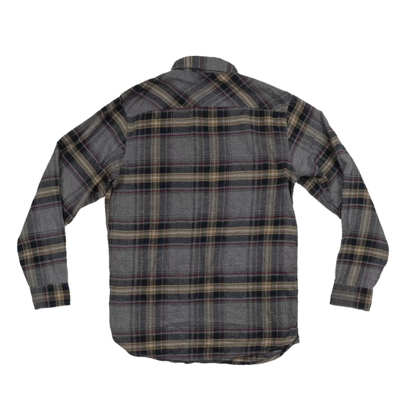 Burnside Brackenridge Brewery Snap Button Flannel Grey