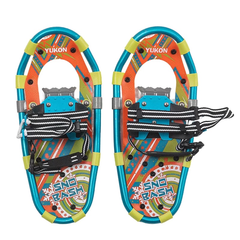 Yukon Charlie’s Premium Aluminum Snowshoes – Kids’ Orange/Green