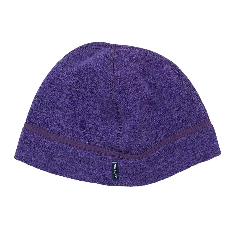 Lands’ End Fleece Beanie – Unisex Purple