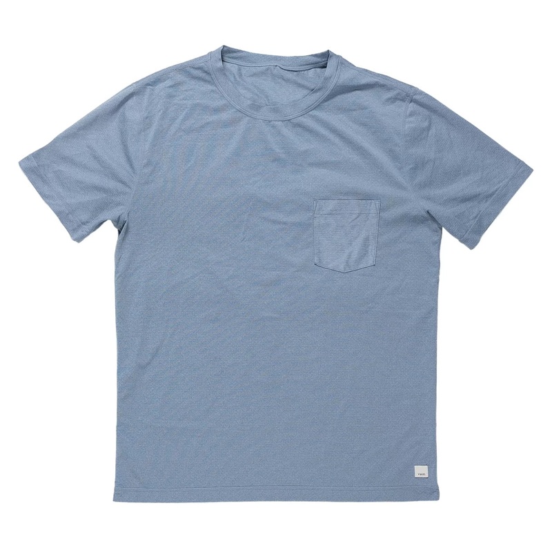 Vuori Performance Short Sleeve Shirt – Men’s Blue