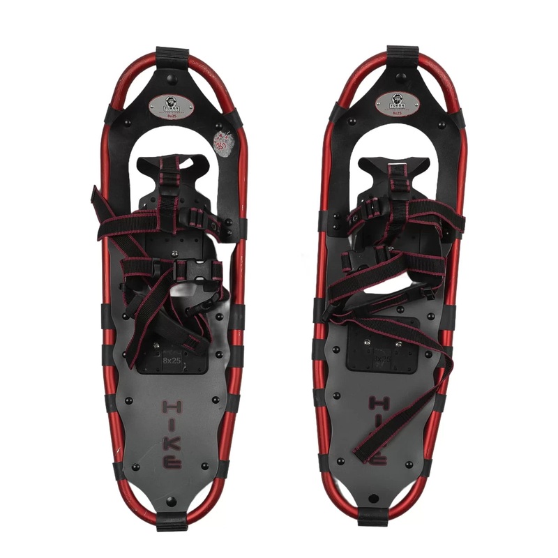 Yukon Charlie’s Hike Snowshoe and Trekking Pole Kit Red