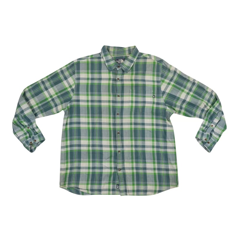 The North Face Lightweight Flannel Button Down – Men’s Green