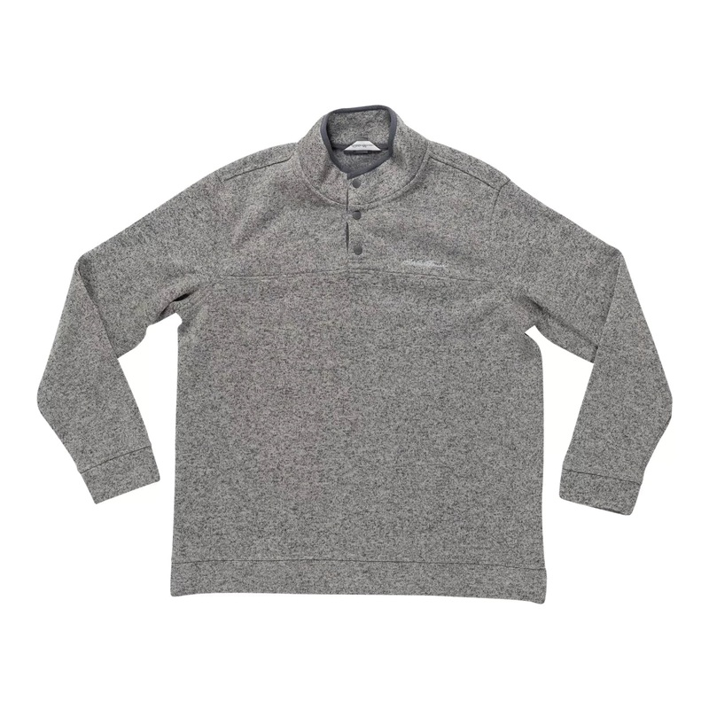 Eddie Bauer Radiator Fleece Snap-Front Pullover – Men’s Gray