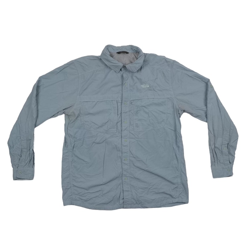 The North Face Button-Down Long-Sleeve Hiking Shirt – Men’s Blue