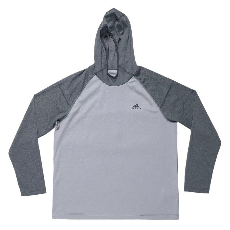 Adidas Climalite Hooded Long Sleeve Top Grey