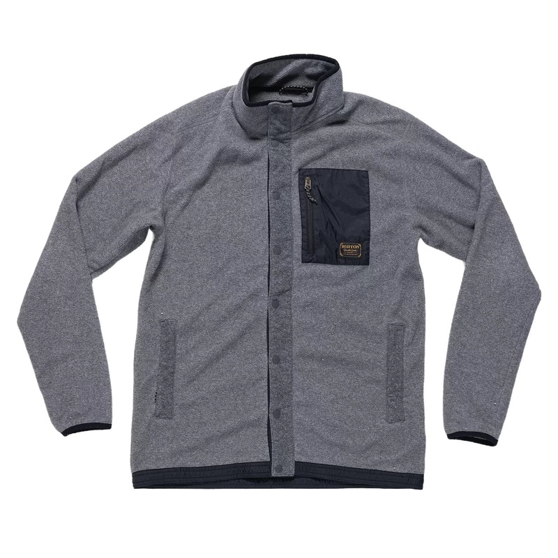 Burton Hearth Snap-Up Fleece – Men’s Gray