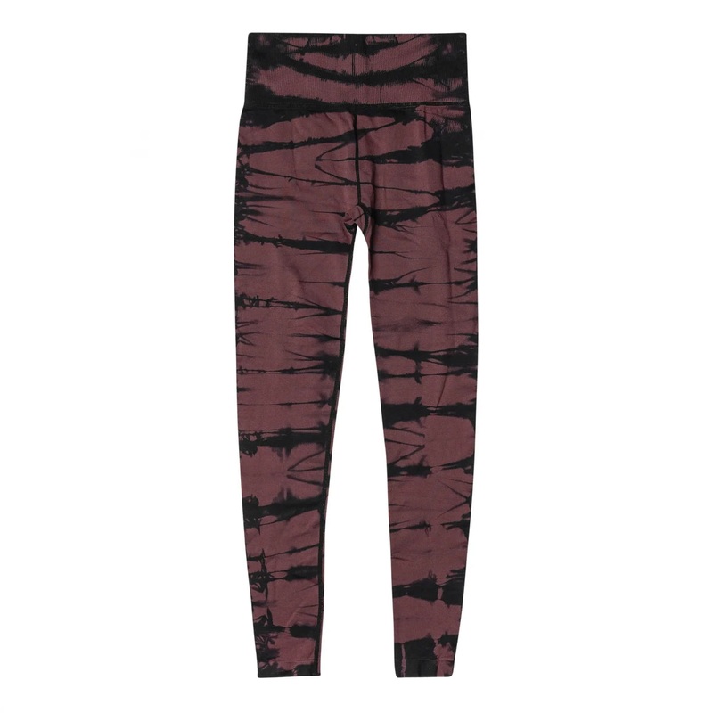 Zella Luxe Rib High Waist Leggings Black/Crimson