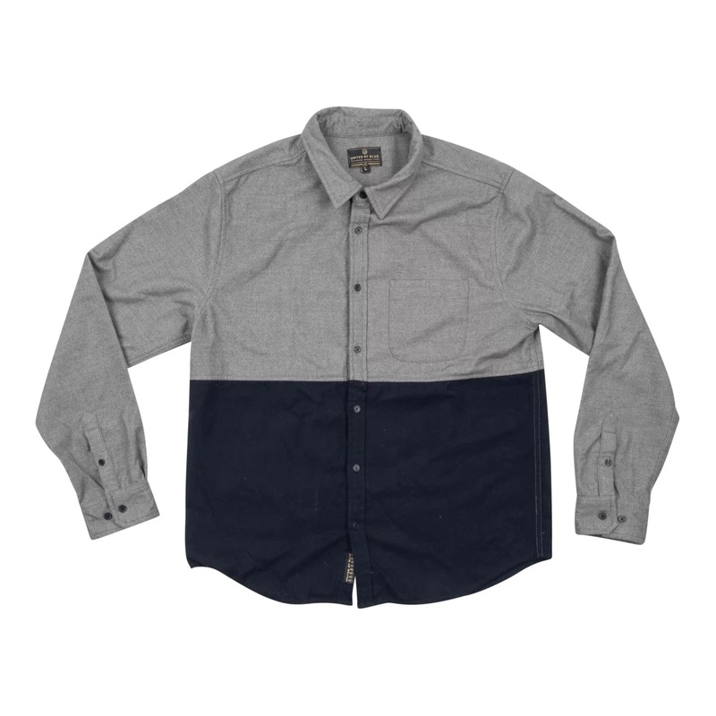 United by Blue Banff Colorblock Wool Shirt Grey/Blue